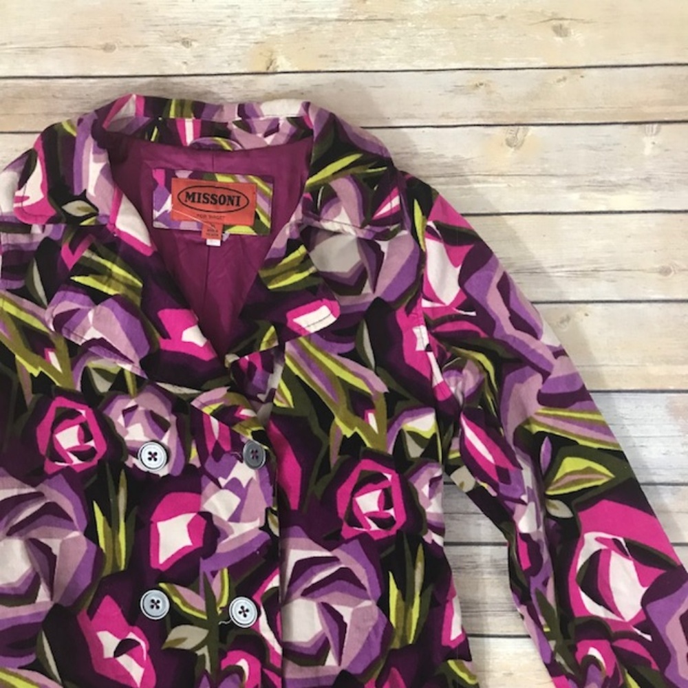 Missoni for Target Floral Multicolored Trench XL